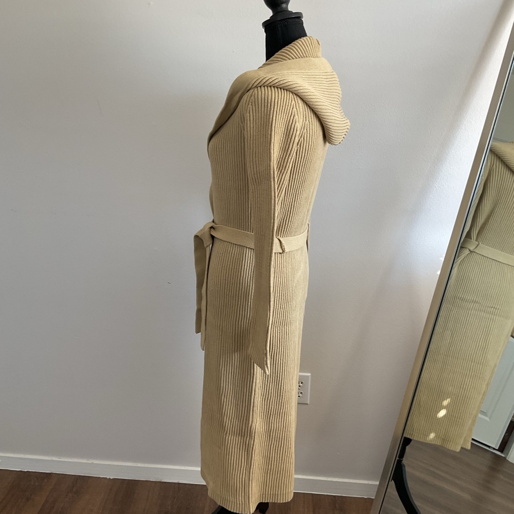 J. Crew Tan Ribbed Long Coat - Picture 3 of 5